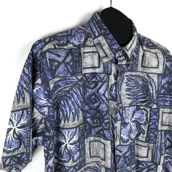 Cooke Street Casual Button Up Hawaiian Shirt Men's XL Floral Cotton Beach Summer - Picture 4 of 10